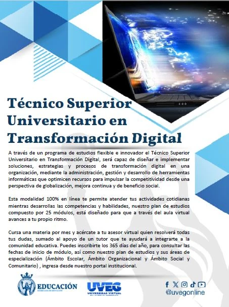 Infografía TSU en Transformación Digital